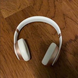 Rose gold beats wireless headphones